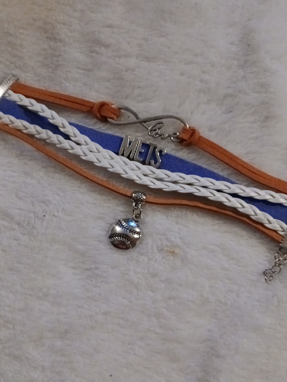 💲[5/20] Mets Baseball Tiered Charm Bracelet + Infinity & Love